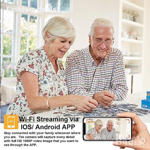 Нова скрита WiFi Шпионска Камера-Часовник с Детектор за Движение 1080P HD, снимка 6 - Друга електроника - 42558535