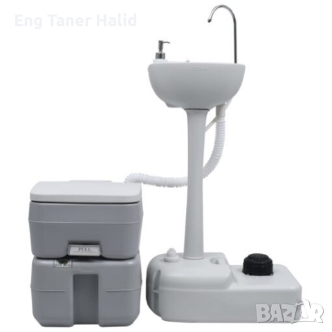 Комплект преносима къмпинг тоалетна с мивка безплатна д-ка, снимка 3 - Химически тоалетни - 36289591