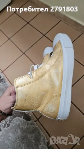 Златни бутикови Converse All star, снимка 2 - Кецове - 47470811