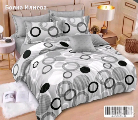 СПЕЦИАЛНА ОФЕРТА - Луксозни двулицеви спални комплекти 6 части с ластик, снимка 2 - Спално бельо - 51566899