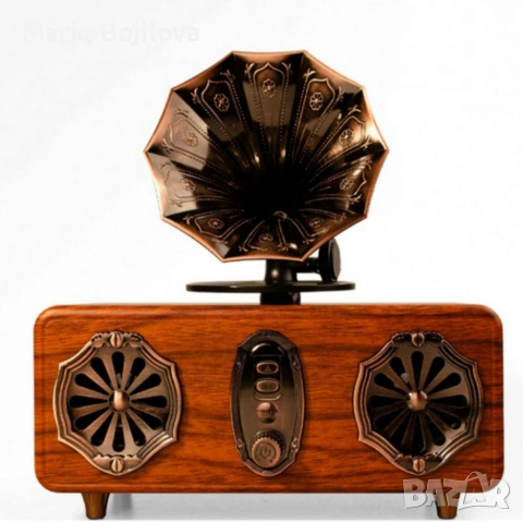 Bluetooth радио колонка AS36, 2x5W, 1800mAh – ретро и мощна, снимка 4 - Радиокасетофони, транзистори - 53441324