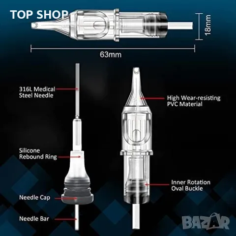 Нов комплект смесени Консумативи Игли мастило за татуировка татус начинаещи, снимка 2 - Тримери - 49945172