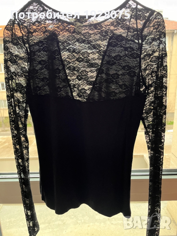 Дантелена блуза, снимка 2 - Блузи с дълъг ръкав и пуловери - 44747718
