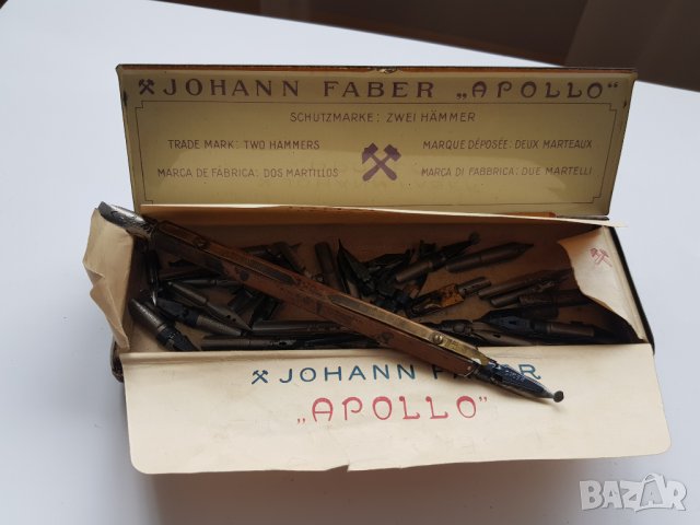 Кутия на Johann Faber "APOLLO" и перодръжка на F.Soennecken, снимка 1 - Антикварни и старинни предмети - 38743538