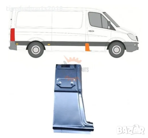 Средна колонка за Mercedes Sprinter 906 , VW CRAFTER след 2006 год. - Пасажерска страна