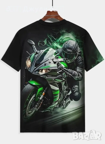 Мъжка тениска с принт мотор, снимка 3 - Тениски - 53665239