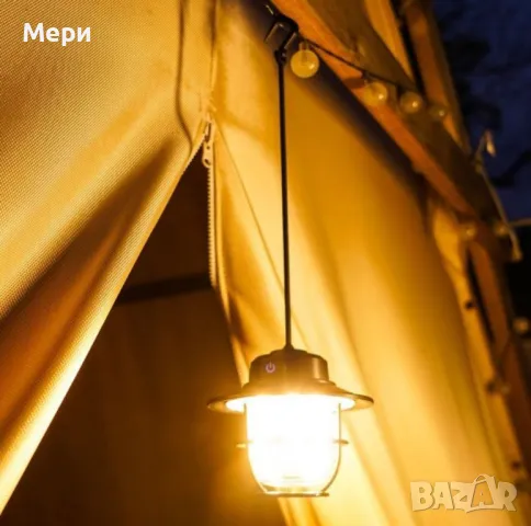 подвижна къмпинг лампа с USB зареждане , снимка 4 - Настолни лампи - 50231249