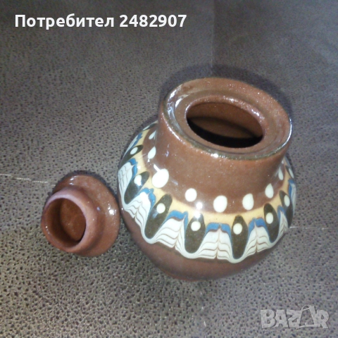 Стара глинена захарница, снимка 11 - Антикварни и старинни предмети - 51581162