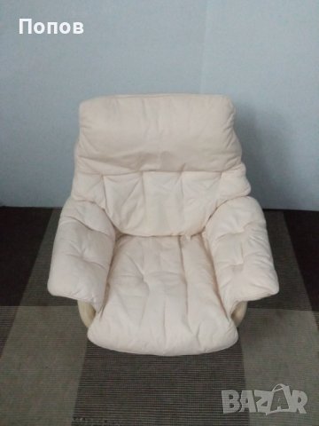 Комфортно кожено дизайнерско кресло ,Lotus", снимка 3 - Дивани и мека мебел - 39924267