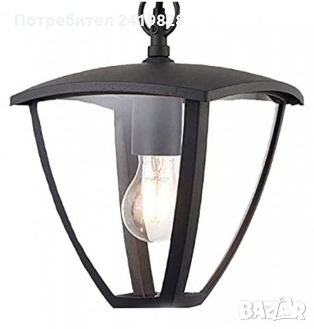 CGC - Външен окачен фенер, цвят: Черен