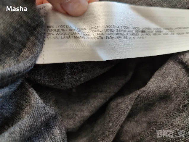 Фино сиво поло Mango (Camiseta Isabella), размер M – НОВО с етикет (80% Лиосел, 20% Вълна), снимка 5 - Блузи с дълъг ръкав и пуловери - 55963026