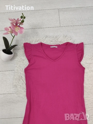 Цикламена рокля, снимка 2 - Рокли - 51257552