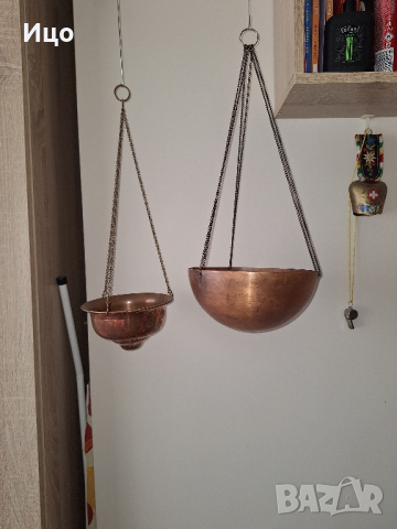 Медни висящи саксии, снимка 1