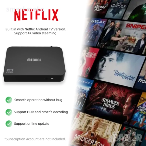 Тв бокс MECOOL KT2 4K Android TV DVB Hybrid Set-top Box, снимка 3 - Приемници и антени - 52298751