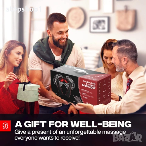 Масажор за врата и раменете с топлина, масажор за гръб, дълбокотъканен масажор за жени и мъже, машин, снимка 4 - Масажори - 53771436