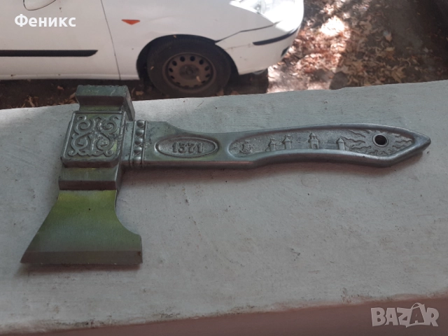 Колекционерска малка руска брадвичка Калуга алуминий, снимка 2 - Антикварни и старинни предмети - 51512015