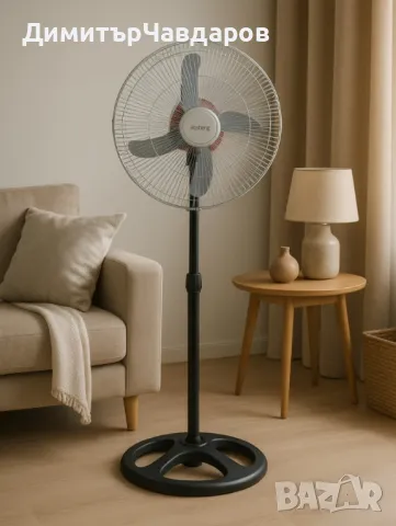 Вентилатор Rosberg, 60W, 46см., с двойна перка, снимка 2 - Вентилатори - 50091954