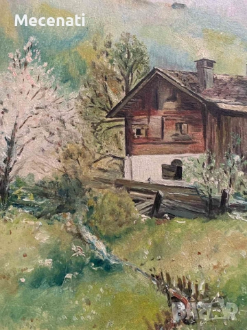 ВЛАДИМИР ДAМЯНОВ - масло, пейзаж 1918 г., снимка 6 - Картини - 53112498