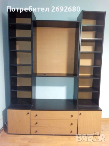 Ретро холна секция със стъклена част/продава се и на части, снимка 4 - Секции и витрини - 44875303