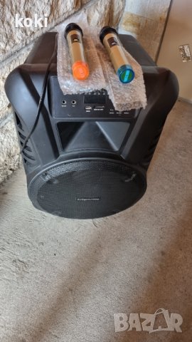 Колона за караоке с два микрофона