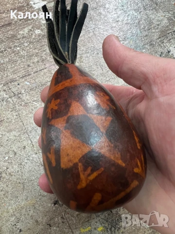 Ръчно рисувана тиква от Перу или Боливия, снимка 5 - Декорация за дома - 50780125