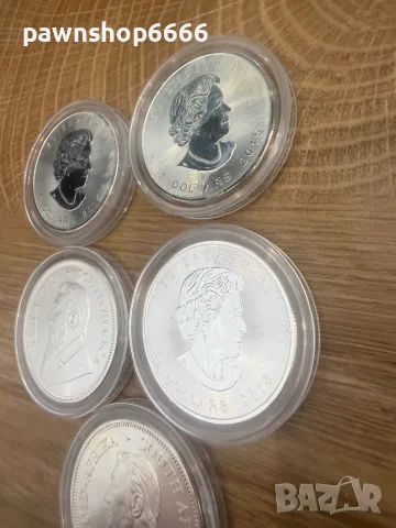 Лот инвестиционни сребърни монети по 1oz 9999 , снимка 8 - Нумизматика и бонистика - 55835045