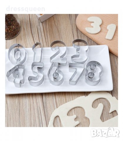 3072 Метални форми за сладки Цифри от 0 до 9, снимка 5 - Форми - 34251403