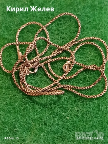 Сребърен синджир колие ретро плетка ФРАНКО майсторска изработка 38666, снимка 5 - Колиета, медальони, синджири - 52895494