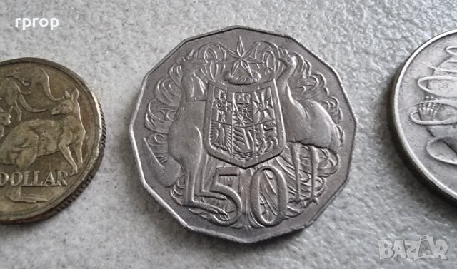 Австралия. Лот .5, 10 ,20, 50 цента и 1 долар  .5 бройки. С ликът на Елизабет II , като млада., снимка 3 - Нумизматика и бонистика - 44462339