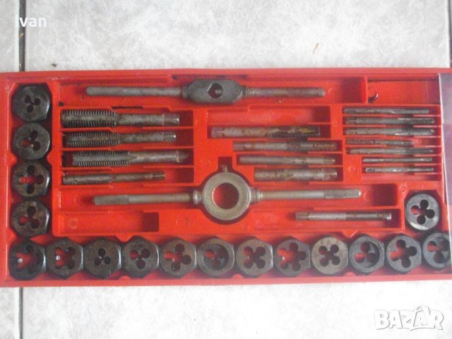 Плашки/Метчици За Външни/Вътрешни Резби-Старо Качество-Комплект 35 Части До М12/Комплект 15бр-До М16, снимка 14 - Други инструменти - 41357734