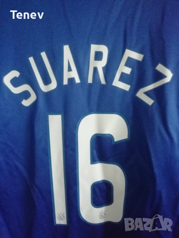 Ajax Suarez 2008 2009 Away Adidas оригинална тениска фланелка Аякс Луис Суарез екип , снимка 4 - Тениски - 52883880