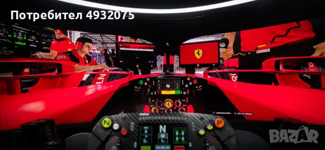 Sim Racing комплект: Thrustmaster T-GT II база + SF1000 Ferrari волан + T-LCM педали (С кутии)