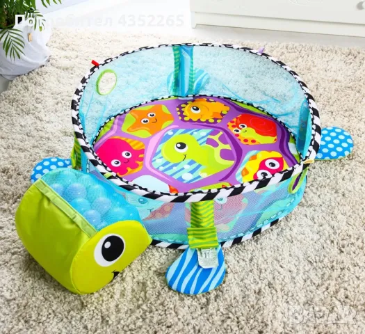 Център за игра с матрак за активност и кошара за бебета