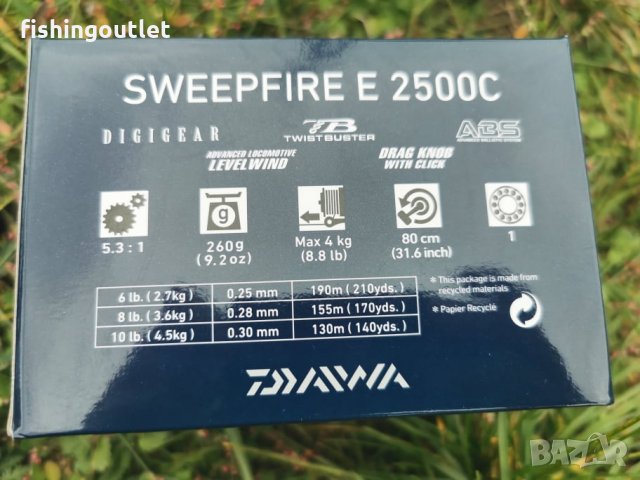 Универсална рибловна макара DAIWA SWEEPFIRE 2500, снимка 3 - Макари - 34406301