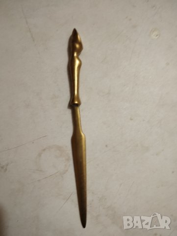 Месингово ножче за писма,декорация., снимка 2 - Други ценни предмети - 41498993