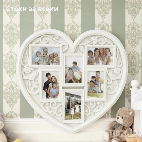 Рамка за снимки сърце - любимите снимки на едно място, снимка 4 - Декорация за дома - 53225851