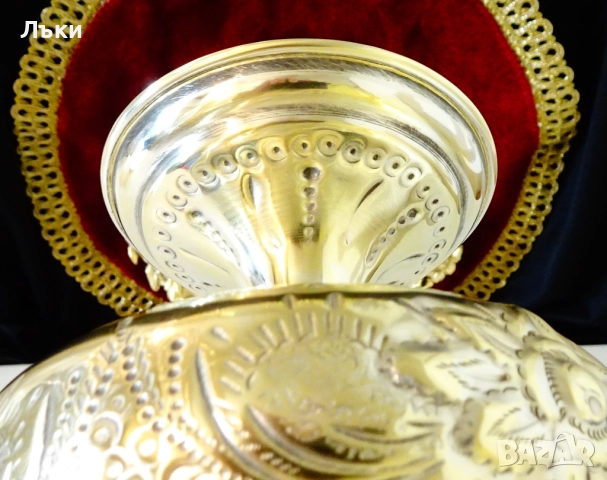 Приказен викториански бронзов бокал за вино 600 мл. , снимка 9 - Антикварни и старинни предмети - 52515171