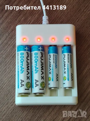 Акумулаторни батерии АА с над 1000 цикъла на зареждане., снимка 1