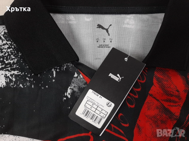 Puma x AC Milan - Оригинална мъжка футболна тениска размер M, снимка 10 - Тениски - 52146042