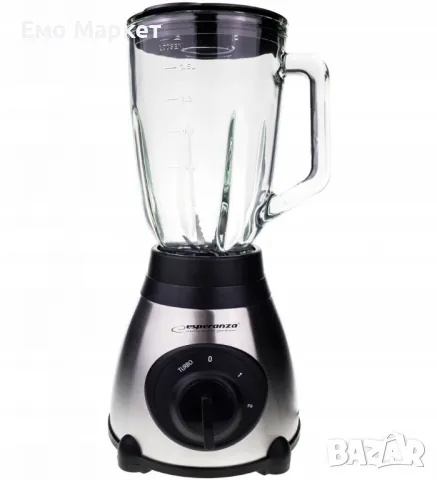 Блендер Esperanza, 500W, 1.5л., Стъклена кана, Инокс черен, снимка 4 - Блендери - 50011076