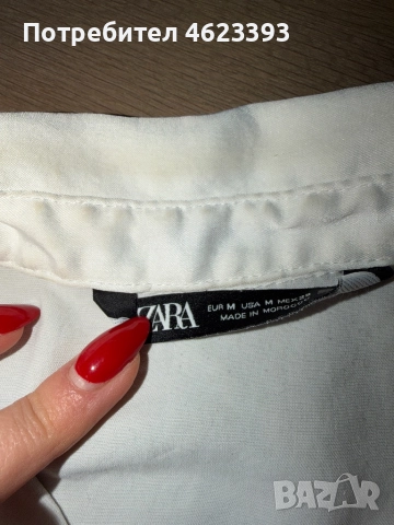 Бяла риза Зара, снимка 3 - Ризи - 52204743