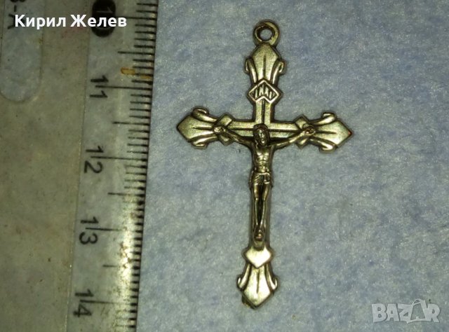 ПОСРЕБРЕНО НАГРЪДНО РАЗПЯТИЕ КРЪСТ от БЛАГОРОДНА НЕРЪЖДАЕМА СТОМАНА РЪЧНА МАЙСТОРСКА ИЗРАБОТКА 40007, снимка 11 - Антикварни и старинни предмети - 42473494