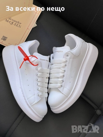 Alexander McQueen Дамски Бели Маратонки👟Дамски Спортни Обувки В Бял Цвят Код P1354, снимка 3 - Маратонки - 52020050