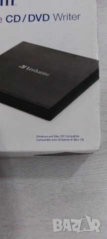 Verbatim External Slimline CD/DVD Writer - Идеалното външно оптично устройство, снимка 2 - Други - 53330834