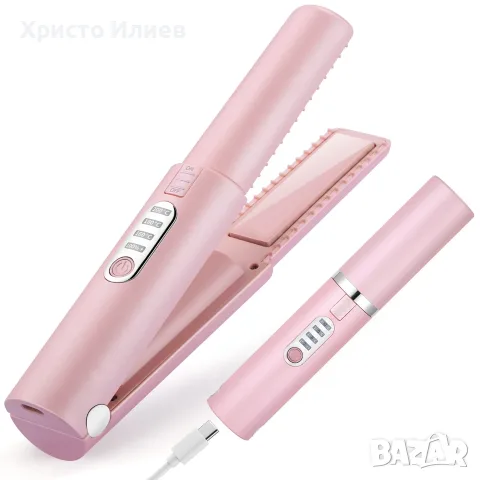 Безжична преса за коса и маша 2 в 1 с USB