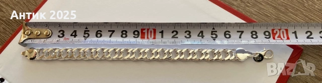 Сребърна гривна проба 925, снимка 4 - Гривни - 53783048