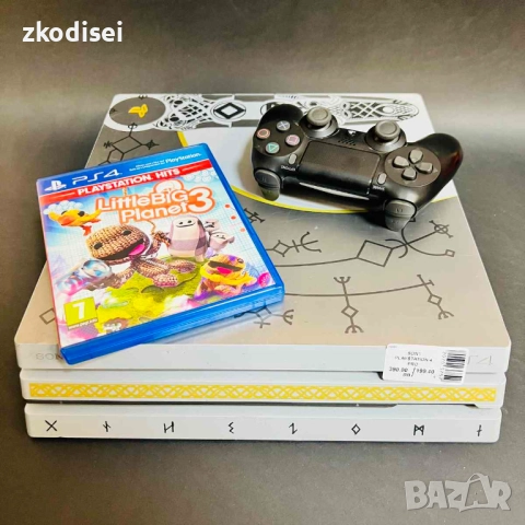 Конзола SONY - PS4 PRO с 1бр. джойстик и 1бр. игра