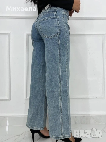 Дамски дънки с двойна талия - 23€, снимка 2 - Дънки - 53021288