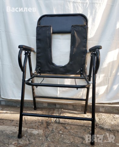 Продавам Комбиниран стол за тоалет и баня, кожен, черен, снимка 6 - Тоалетни столове - 42514247
