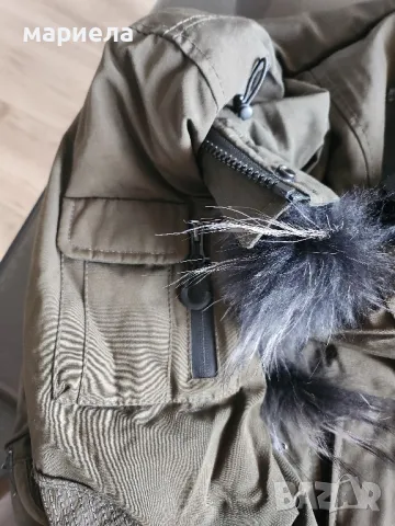 късо яке в войнишко зелено , снимка 6 - Якета - 47431956